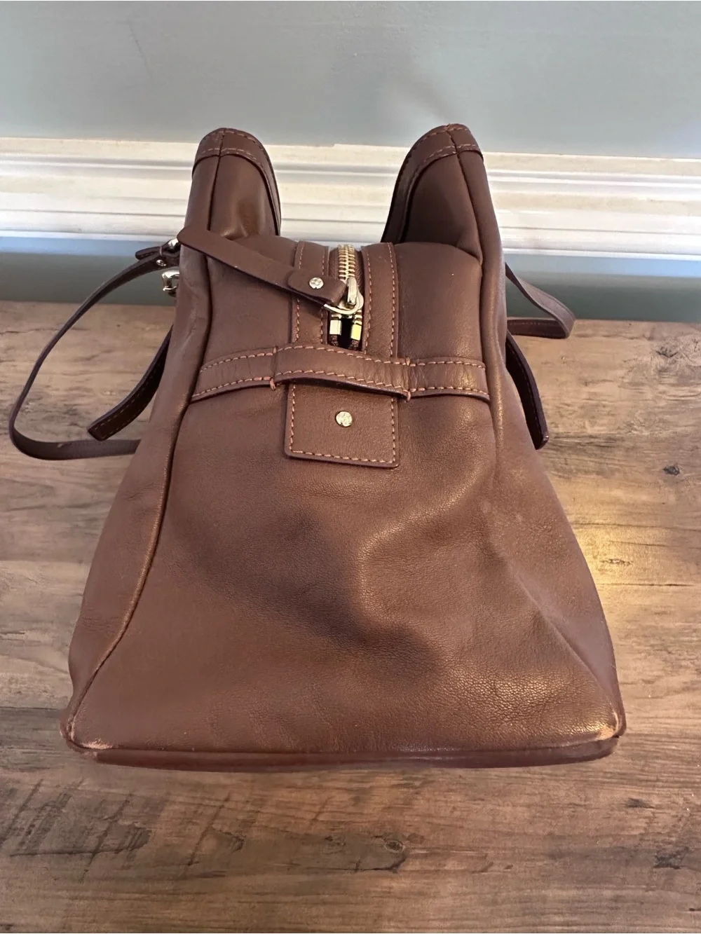 Kate Spade Brown Leather Triple Compartment Shoulder Bag PXRU1109